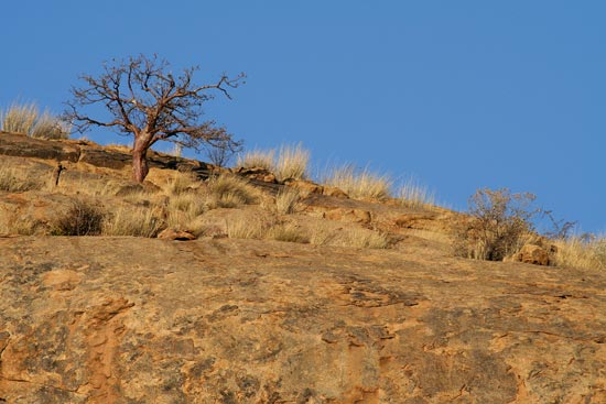The granite slopes of Erongo Mountains