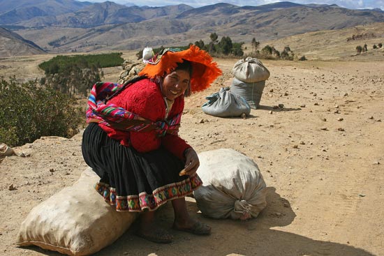 Peruvian woman, Ninamarca, Andes